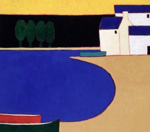 Ste。近くの湾マリー、ブルターニュ、2004（紙にアクリル） 作： Eithne Contemporary Artist Donne
