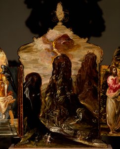 Sinai-vuori, kannettava triptyykkialttari, kirjoittanut El Greco (1541-1614) 作： El (1541 1614) Greco