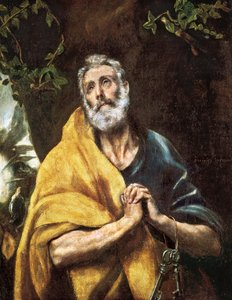 「聖ペテロの涙」、c.1594-1604（帆布に油彩） 作： El Greco