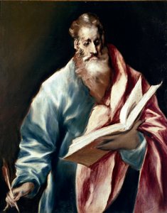 Apotre Saint Matthew.ドメニコス・テオトコプーロス（エル・グレコ）（1540-1614）の絵画 作： El Greco