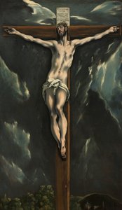 十字架上のキリスト」 1600-10年頃 （油彩・キャンバス 作： El Greco