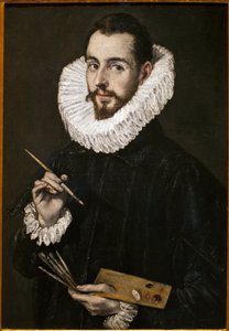 画家の息子、ホルヘ・マヌエルの肖像。エル・グレコことドメニコ・テオトコプーロス（1541-1614）の絵画、1600年頃、油彩・キャンバス。スペイン、セビリアの美術館。