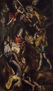 羊飼いたちの崇拝、c.1612-14（帆布に油彩） 作： El Greco