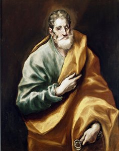 アポトレ・サン・ピエトロ」。ドメニコス・テオトコプーロス（エル・グレコ）（1540-1614）の絵画 作： El Greco