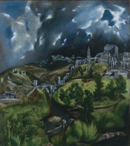 トレドの風景、c.1597-99（キャンバスに油彩） 作： El Greco