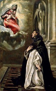 聖ヒヤシンスの幻影」（油彩・キャンバス 作： El Greco