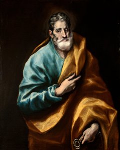 スペイン語：San Pedro Apóstol 聖ペテロ使徒 作： El Greco