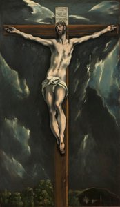 十字架上のキリストc。 1600-1610。 作： El Greco