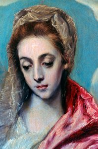聖アンナの細部を持つ聖家族、c1590-1595 作： El Greco