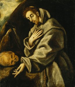 瞑想における聖フランシス、 作： El Greco