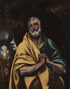 スペイン語  Las lágrimas de San Pedro 聖ペトロの涙 作： エルグレコ