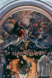 伯爵の埋葬Orgazの詳細、1586-1588 作： El Greco
