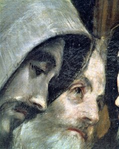 1323年の伝説、フランシスコ会の詳細、1586年から88年の油彩、キャンバスの詳細44240からのオルガズ伯の埋葬 作： El Greco