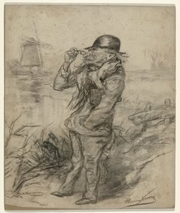 画家ポール・ガブリエルの似顔絵 作： Elchanon Verveer