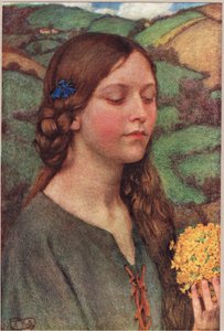 花束、「The Book of Old English Songs and Ballads」のイラスト、Hodder and Stoughton発行、1910年頃（カラーリソ） 作： Eleanor Fortescue Brickdale