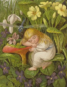 しかし、彼は喜びの夢に沈んだだけだった (color litho) 作： Eleanor Fortescue Brickdale