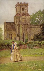 私は説教の時間に教会を去ります (カラーリソ) 作： Eleanor Fortescue Brickdale