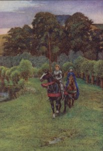 Alfred Lord Tennyson による Idylls Of The King のイラスト (カラーリソ) 作： Eleanor Fortescue Brickdale