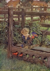 真珠の軽蔑のように涙を流した人はいますか？ ここに泥棒が立っている (色リソ) 作： Eleanor Fortescue Brickdale