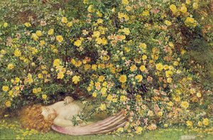 ジューン・イズ・デッド（紙に水彩） 作： Eleanor Fortescue Brickdale