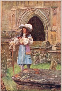 The Way of Life、Hodder and Stoughton発行の「The Book of Old English Songs and Ballads」のイラスト、1910年頃（カラーリソ） 作： Eleanor Fortescue Brickdale