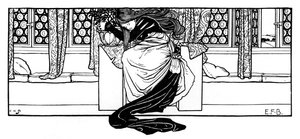 1898年、椅子で寝ている女性。 作： Eleanor Fortescue Brickdale