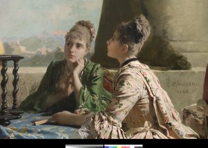 地理のレッスン、1880 作： Eleuterio Pagliano