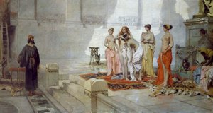 エレウテリオ・パリアーノ（1826-1903）作 「クロトンのゼウシスと乙女たち」 油彩・キャンバス