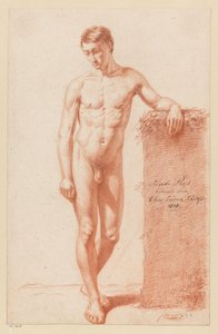 正面から見た男性立裸体（2等1818年） 作： Elias Friedrich Kruger
