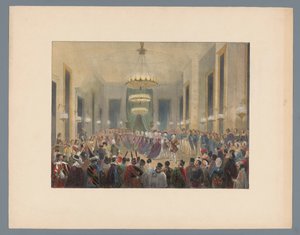 パヴァーヌが踊るボールルーム、1845年 作： Elias Spanier