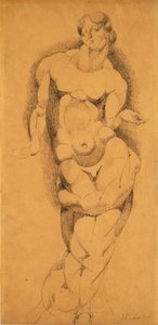 立っている男性の裸体、c。 1909年。 作： Elie Nadelman