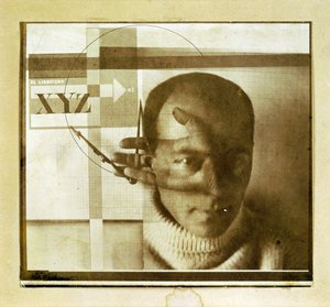 建設者（自画像） - photoie de Lazar Lissitskij dit El Lissitzky (Lissitsky ou Lissitski) (1890-1941) - 1924 - 写真 - Van Abbemuseum, Eindhoven 作： Eliezer Markowich Lissitzky