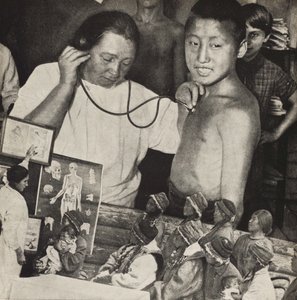 ソ連の医学。ソビエト社会主義は1933年に社会主義を構築しますからのイラスト。 作： Eliezer Markowich Lissitzky