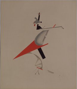 ルフィアン。オペラの置物、A。クルシェニク作「太陽の下での勝利」、1920〜1921年 作： Eliezer Markowich Lissitzky