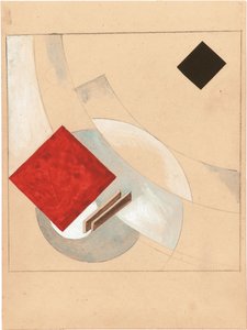 2つの象限の物語のための研究、c。 1920年 作： Eliezer Markowich Lissitzky