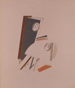 臆病者。オペラの置物、A。クルシェニッチ作「太陽の向こうの勝利」、1920〜1921年 作： Eliezer Markowich Lissitzky
