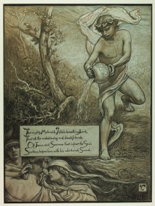 (オマル・ハイヤームのルバイヤート』挿絵）強きマフムード 作： Elihu Vedder