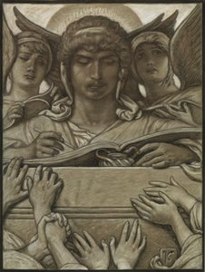 (オマル・ハイヤームのルバイヤート』挿絵）録音天使 作： Elihu Vedder