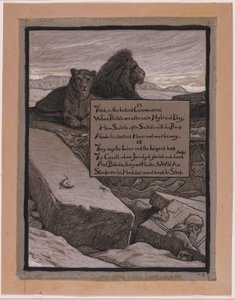 (オマル・ハイヤームのルバイヤートの挿絵）ジャムシードの宮廷 作： Elihu Vedder