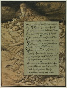 (オマル・ハイヤームのルバイヤート』挿絵）避けられない運命 作： Elihu Vedder