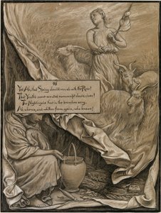 (オマル・ハイヤームのルバイヤート』挿絵）若さと年齢 作： Elihu Vedder