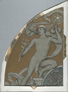 ハンチントン天井の 60 の習作からのマーキュリーの漫画 (1926.80) 作： Elihu Vedder