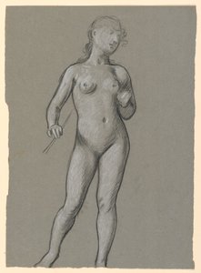 素描《女性ヌードの習作》1885年頃 作： エリフ・ヴェダー