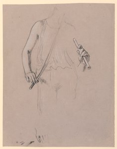 フィギュア スタディ: 衣装を着た男 作： Elihu Vedder