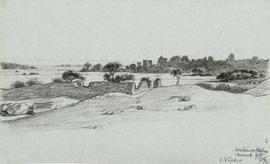 ナイルの旅の30枚のドローイングからメディンとハブー 作： Elihu Vedder