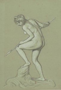 少女槍イルカ、c。 1900年。 作： Elihu Vedder