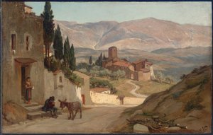 ペルージャ近郊、1870年 作： Elihu Vedder