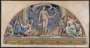 芸術の代表であるローマ：ボーディン大学の装飾デザイン、1894 作： Elihu Vedder