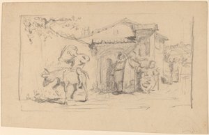 息子とロバ、c。 1859年。