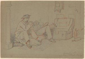 パリのカルチエ・ラタンの学生たち。 1858年。 作： Elihu Vedder